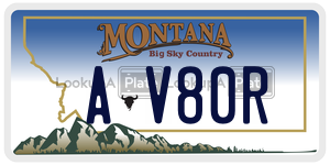 AV80R  license plate in MT