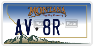 AV8R  license plate in MT