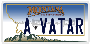 AVATAR  license plate in MT