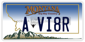 AVI8R  license plate in MT