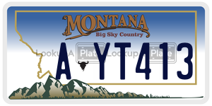 AYT413  license plate in MT