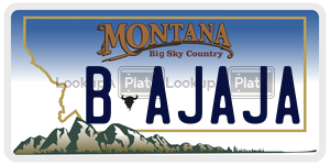 BAJAJA  license plate in MT
