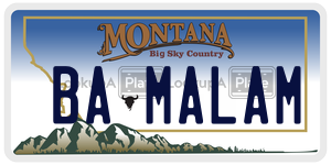 BAMALAM  license plate in MT