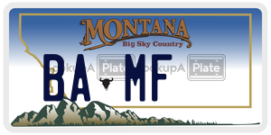 BAMF  license plate in MT