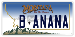 BANANA  license plate in MT