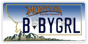 BBYGRL  license plate in MT