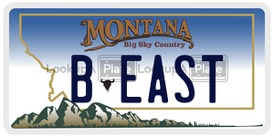 BEAST  license plate in MT