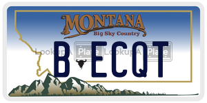 BECQT  license plate in MT