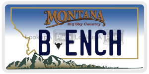 BENCH  license plate in MT