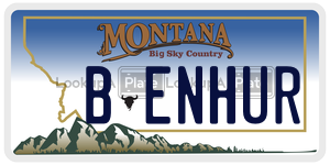 BENHUR  license plate in MT