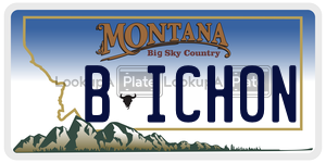 BICH0N  license plate in MT