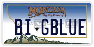 BIGBLUE  license plate in MT