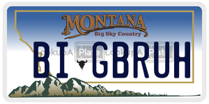 BIGBRUH  license plate in MT
