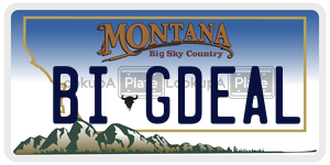 BIGDEAL  license plate in MT