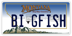 BIGFISH  license plate in MT