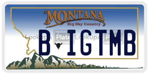 BIGTMB  license plate in MT