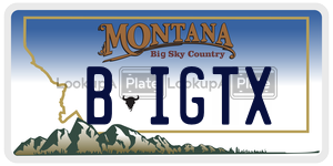 BIGTX  license plate in MT