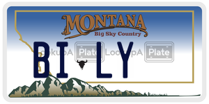 BILY  license plate in MT