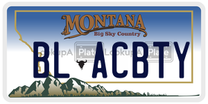 BLACBTY  license plate in MT