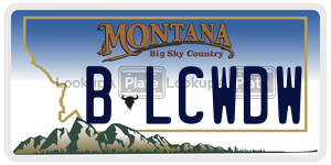 BLCWDW  license plate in MT