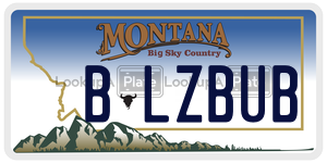 BLZBUB  license plate in MT