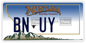 BNUY  license plate in MT