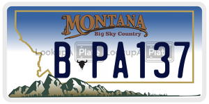 BPA137  license plate in MT