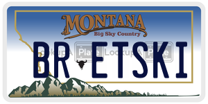 BRETSKI  license plate in MT