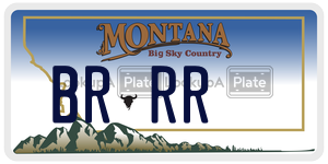 BRRR  license plate in MT