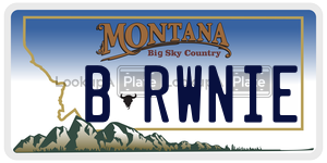BRWNIE  license plate in MT