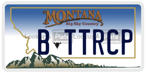 BTTRCP  license plate in MT
