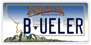 BUELER  license plate in MT