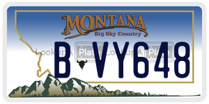 BVY648  license plate in MT