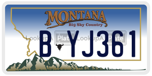 BYJ361  license plate in MT