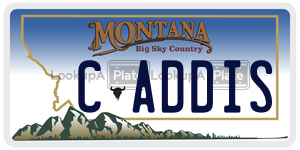 CADDIS license plate in Montana