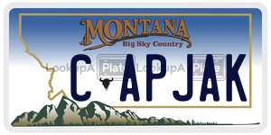 CAPJAK  license plate in MT