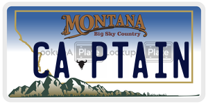 CAPTAIN  license plate in MT