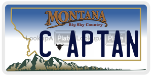 CAPTAN  license plate in MT