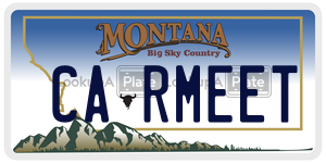 CARMEET  license plate in MT