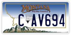 CAV694  license plate in MT