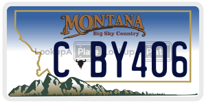 CBY406  license plate in MT