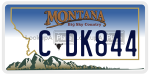 CDK844  license plate in MT