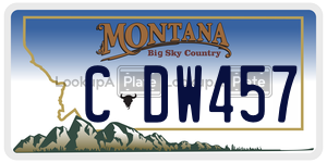 CDW457  license plate in MT