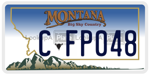 CFP048  license plate in MT