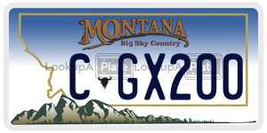 CGX200  license plate in MT