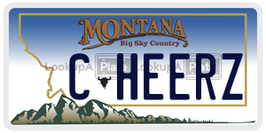 CHEERZ  license plate in MT