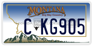 CKG905  license plate in MT