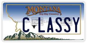 CLASSY  license plate in MT