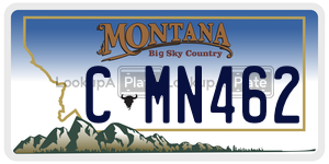 CMN462  license plate in MT