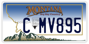CMV895  license plate in MT